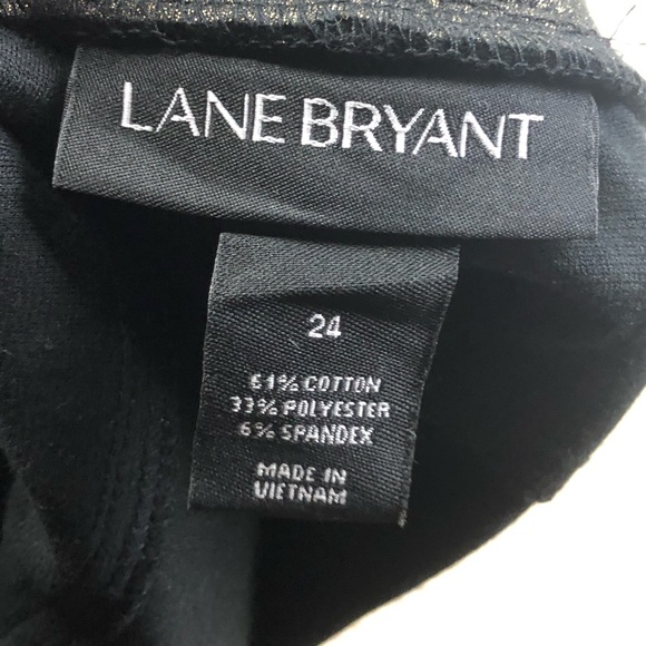 Lane Bryant Gold Black Shimmer Pants 24 - Picture 7 of 7